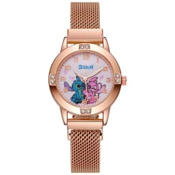Fashion women's watch metal strap student cartoon watch with water diamond dial girl's watch holiday gift