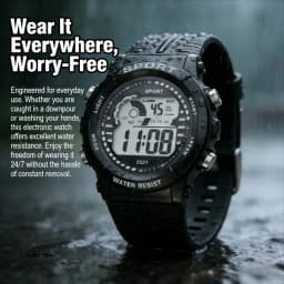 2pcs/Set Kids Electronic Watch Multifunction Sports Wristwatch LED Display Alarm Clock Watches for Boys Girls Students Gift