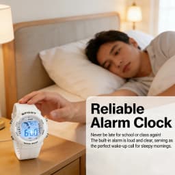 2pcs/Set Kids Electronic Watch Multifunction Sports Wristwatch LED Display Alarm Clock Watches for Boys Girls Students Gift