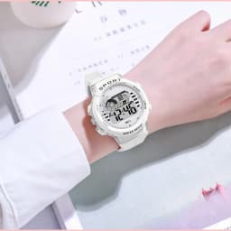 2pcs/Set Kids Electronic Watch Multifunction Sports Wristwatch LED Display Alarm Clock Watches for Boys Girls Students Gift