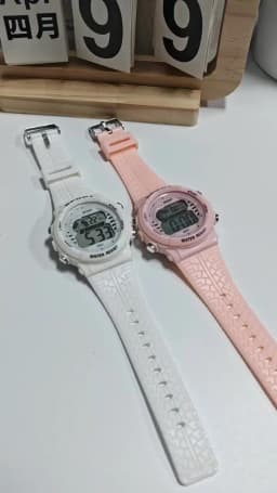 2pcs/Set Kids Electronic Watch Multifunction Sports Wristwatch LED Display Alarm Clock Watches for Boys Girls Students Gift