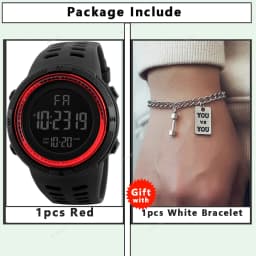 Men Digital Sports Watch Waterproof Casual Luminous Stopwatch Alarm Simple Army Watch for Running Climbing Fishing