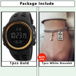 Men Digital Sports Watch Waterproof Casual Luminous Stopwatch Alarm Simple Army Watch for Running Climbing Fishing