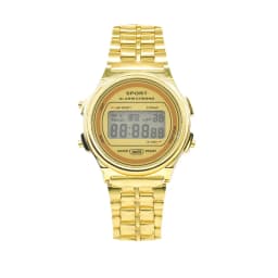 F92WSteel Strap Watch Men's Women's Student Business Clock Multi-functional LED Digital Sports Watch Electronic Clock Electronic