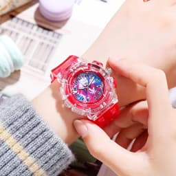 Children Cartoon Anime Luminous Watch Cute Fashion Kids Watch Silicone Band Casual Sports Quartz Wristwatch for Kids Clock Gift