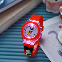New Mickey Mouse Children Watches Cartoon Figure Doll Boys Girls Birthday Gifts Quartz Clock
