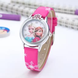 Ladies' Fashion Cartoon Frozen Elsa Princess Student Watch Quartz Watch Children's Girls Beautiful Watch Holiday Gift