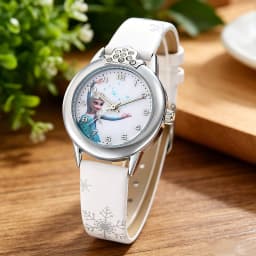 Ladies' Fashion Cartoon Frozen Elsa Princess Student Watch Quartz Watch Children's Girls Beautiful Watch Holiday Gift