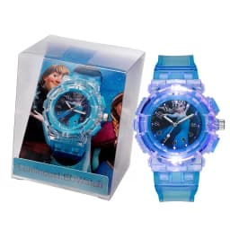 Frozen Cartoon Children Watches Toy Princess Pattern Led Glowing Flash Fashion Kids Quartz Wristwatch Christmas Gifts