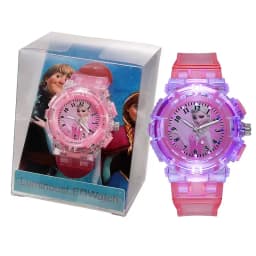Frozen Cartoon Children Watches Toy Princess Pattern Led Glowing Flash Fashion Kids Quartz Wristwatch Christmas Gifts