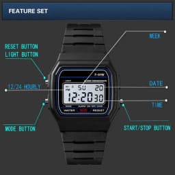 Sport LED Digital Watches for Men Women Kids Fashion Small Square Dial Children Electronic Watch Casual Silicone Band Mens Watch