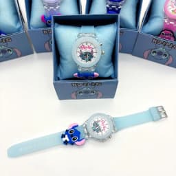 New Stitch Children Watches Silicone Strap Quartz Kids Watch Flash Light Children Watch Birthday Gift Childrens Watch Casual ﻿