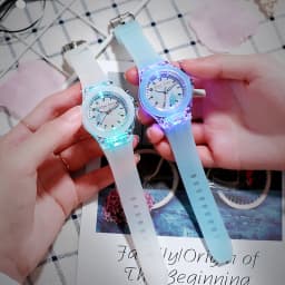 Cute Cartoon Kids Watch Colorful Flashing LED Light Children's Quartz Wristwatch Soft Silicone Strap Watches for Kids Girls Boys