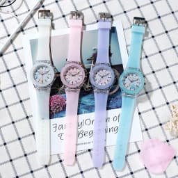 Cute Cartoon Kids Watch Colorful Flashing LED Light Children's Quartz Wristwatch Soft Silicone Strap Watches for Kids Girls Boys