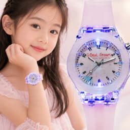 Cute Cartoon Kids Watch Colorful Flashing LED Light Children's Quartz Wristwatch Soft Silicone Strap Watches for Kids Girls Boys