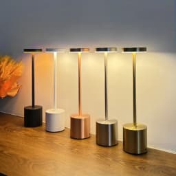 LED Table Lamp Hotel Wireless Rechargeable Desk Lamp Touch Switch Table Lamp Metal Retrolight for Bedroom Living Room Restaurant