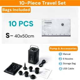 Vacuum Storage Bags for Travel and Home with Electric Pump, 3 Sizes Compression Space Saver Packing Bags for Luggage Suitcase