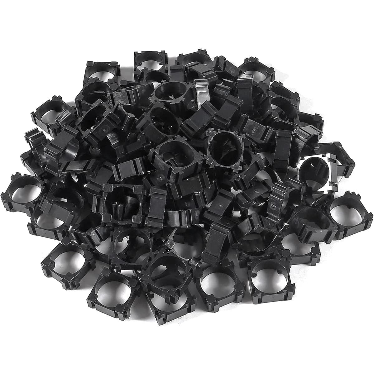 100 Pcs 18650 Lithium Battery Cell Holder, Battery Storage Box Cell Spacer Bracket Stand Plastic Battery Pack Bracket Cylindrica