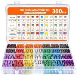 300PCS New Car Fuse Box Set Small Fuse Medium Fuse Plate Mini Zinc Fuse Plate