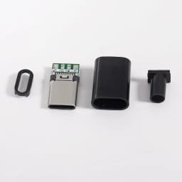 10 Pack USB C Connector - USB 3.1 Male Plug Port Type C Connector for Cable Repair - Solder Adapter with PCB Board black