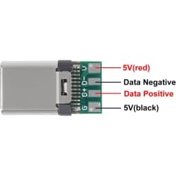 10 Pack USB C Connector - USB 3.1 Male Plug Port Type C Connector for Cable Repair - Solder Adapter with PCB Board black