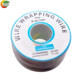 250M 30 AWG 8-Wire 0.25mm B-30-1000 UL1423 Colored Insulation Cable Copper Core Test Wrapping Wire Tinned Copper Solid Wire Line