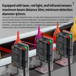 ZHICAN ZC3E Laser Photoelectric Sensor Background Suppression Adjustable Distance Object Detection Switch