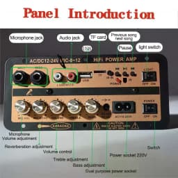 EU/US Plug Bluetooth 5.0 Amplifier Board With Optical Audio AMP USB FM Radio TF Player DIY Audio For Karaoke Home Car 110V/220V