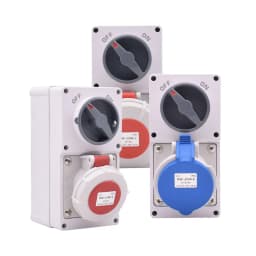 Vertical Wall Mount Interlock Socket Receptacle 16A/32A 5 Pin Typ B Switched Mechanical Interlock Socket