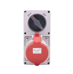 Vertical Wall Mount Interlock Socket Receptacle 16A/32A 5 Pin Typ B Switched Mechanical Interlock Socket
