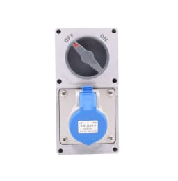 Vertical Wall Mount Interlock Socket Receptacle 16A/32A 5 Pin Typ B Switched Mechanical Interlock Socket