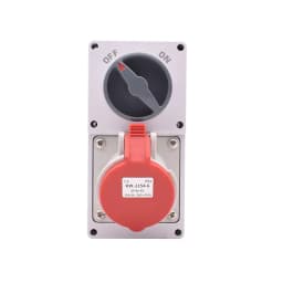 Vertical Wall Mount Interlock Socket Receptacle 16A/32A 5 Pin Typ B Switched Mechanical Interlock Socket