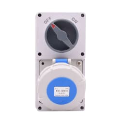 Vertical Wall Mount Interlock Socket Receptacle 16A/32A 5 Pin Typ B Switched Mechanical Interlock Socket