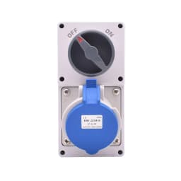 Vertical Wall Mount Interlock Socket Receptacle 16A/32A 5 Pin Typ B Switched Mechanical Interlock Socket