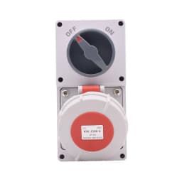 Vertical Wall Mount Interlock Socket Receptacle 16A/32A 5 Pin Typ B Switched Mechanical Interlock Socket
