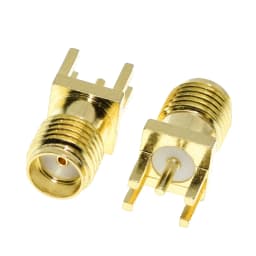 TZT 10Pcs SMA Female / Male Jack Solder 1.6mm Nut Edge Clip Straight Mount Gold Plated RF Connectors Receptacle Solder