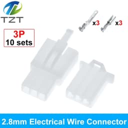 10set 2.8mm 2/3/4/6/9 Pin Automotive 2.8 Electrical Wire Connector Male Female Terminal-Block Cable Plug Kits