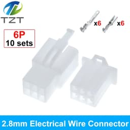 10set 2.8mm 2/3/4/6/9 Pin Automotive 2.8 Electrical Wire Connector Male Female Terminal-Block Cable Plug Kits