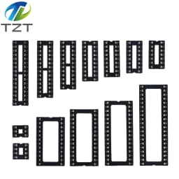 10pcs TZT IC Seat 6P/8P/14P/16P/18P/20P/24P/28P DIP IC Sockets Adaptor Solder Type 28 pin Narrow Body DIP Sockets MCU Seat