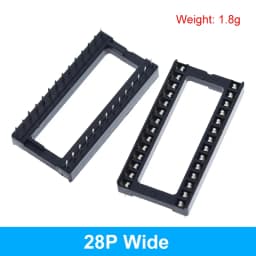 10pcs TZT IC Seat 6P/8P/14P/16P/18P/20P/24P/28P DIP IC Sockets Adaptor Solder Type 28 pin Narrow Body DIP Sockets MCU Seat