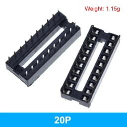 10pcs TZT IC Seat 6P/8P/14P/16P/18P/20P/24P/28P DIP IC Sockets Adaptor Solder Type 28 pin Narrow Body DIP Sockets MCU Seat