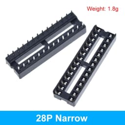 10pcs TZT IC Seat 6P/8P/14P/16P/18P/20P/24P/28P DIP IC Sockets Adaptor Solder Type 28 pin Narrow Body DIP Sockets MCU Seat