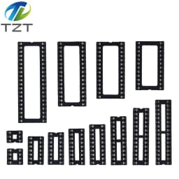 10pcs TZT IC Seat 6P/8P/14P/16P/18P/20P/24P/28P DIP IC Sockets Adaptor Solder Type 28 pin Narrow Body DIP Sockets MCU Seat