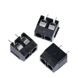 TZT 10PCS/LOT KF301-2P KF301-5.0-2P KF301 Screw 2Pin 5.0mm Straight Pin Screw terminal-block Connector Black Red and Blue