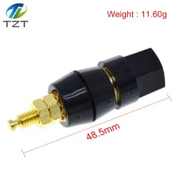 TZT 1pair(black+red) Red Black Connector Amplifier Binding Post Banana Speaker Plug Jack Adapter Socket