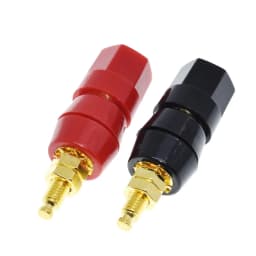 TZT 1pair(black+red) Red Black Connector Amplifier Binding Post Banana Speaker Plug Jack Adapter Socket