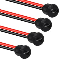 15pcs Type-C Male Chassis 2P Direct Crimp Data Connector Jack Waterproof High Current USB-C Charger Plug