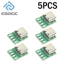 1-100PCS USB 3.1 Type C Connector - 16 Pin PCB Board Adapter, Socket for Data Line Cable Transfer