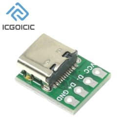 1-100PCS USB 3.1 Type C Connector - 16 Pin PCB Board Adapter, Socket for Data Line Cable Transfer
