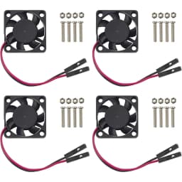 4pcs 3007 Fan Black for Raspberry Pi 4 Fan 30x30x7mm Pi Brushless Cooling Fan 3.3V 5V DC Quiet Fan for Raspberry Pi 4, Pi 3 B+